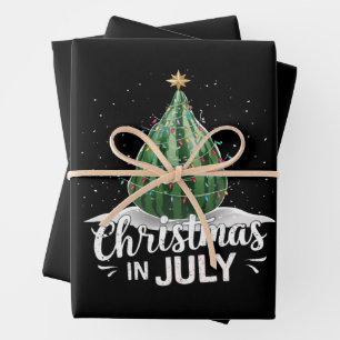 Wassermelonen-Weihnachtsbaum-Weihnachten im Juli S Geschenkpapier Set