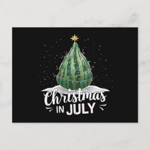 Wassermelonen-Weihnachtsbaum Weihnachten im Juli S Postkarte