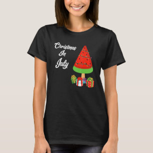 Wassermelonen-Weihnachtsbaum-Weihnachten im Juli-S T-Shirt