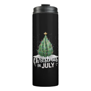 Wassermelonen-Weihnachtsbaum-Weihnachten im Juli S Thermosbecher