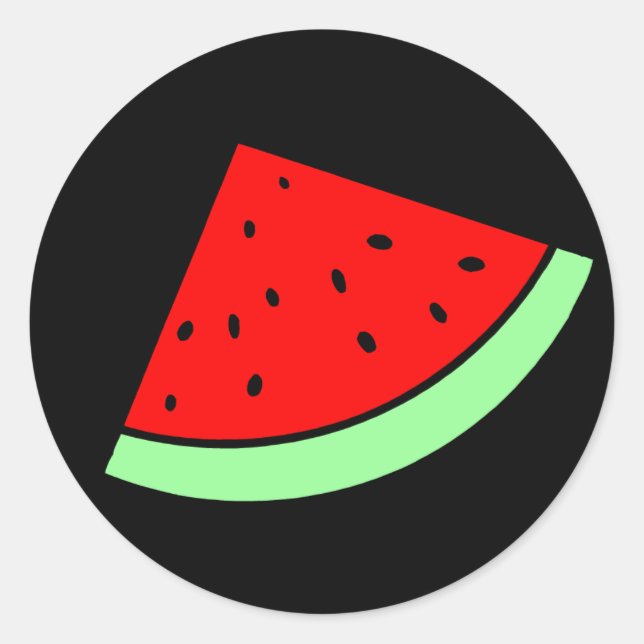 Wassermelonenaufkleber (DARK) Runder Aufkleber (Vorderseite)