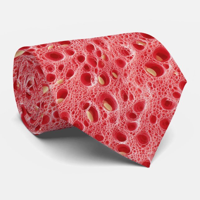 Wassermelonenfleisch-Texturmuster Krawatte (Gerollt)