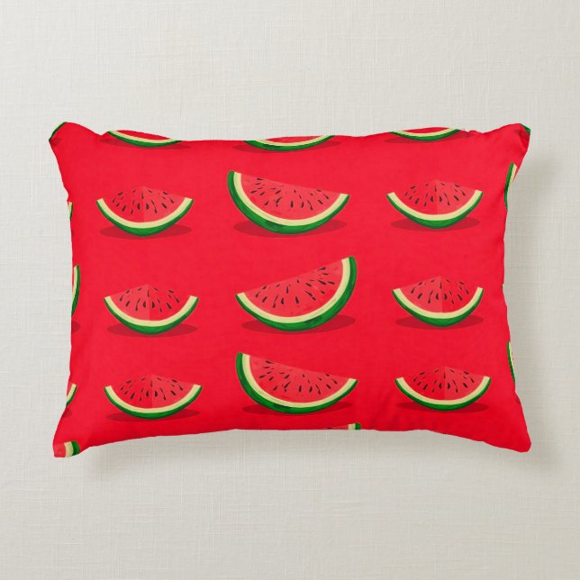 Wassermelonenscheiben Dekokissen (Vorderseite)