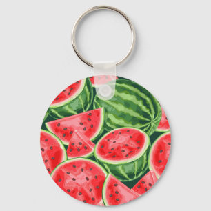 Wassermelonenstücke Schlüsselanhänger