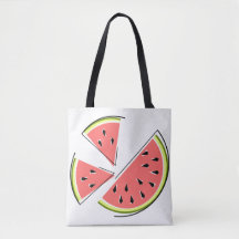 Wassermelonenstücke Tragetasche