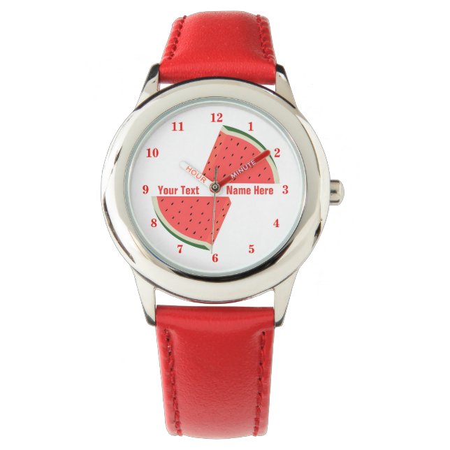 Wassermelonenüberwachung mit benutzerdefiniertem T Armbanduhr (Vorderseite)
