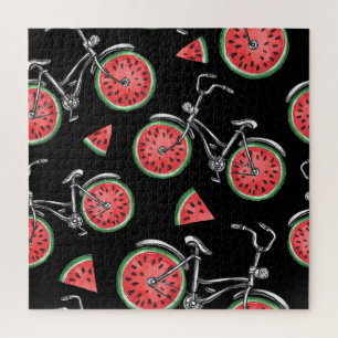 Wassermelonrad Fahrräder, Sommermuster.