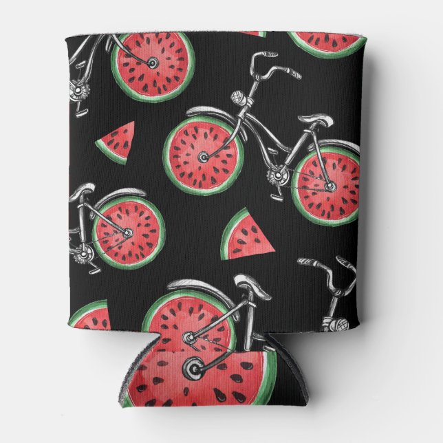 Wassermelonrad Fahrräder, Sommermuster. Dosenkühler (Vorderseite)
