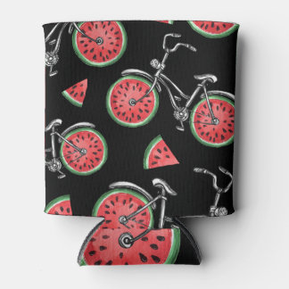 Wassermelonrad Fahrräder, Sommermuster. Dosenkühler