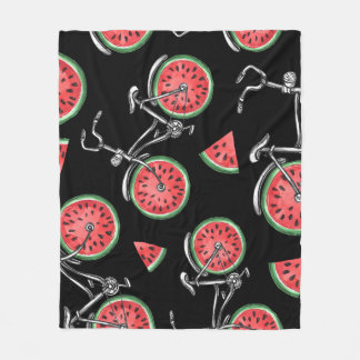 Wassermelonrad Fahrräder, Sommermuster. Fleecedecke
