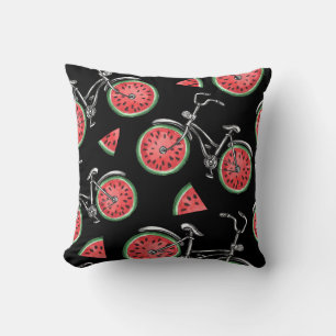 Wassermelonrad Fahrräder, Sommermuster. Kissen