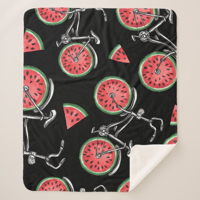 Wassermelonrad Fahrräder, Sommermuster. Sherpadecke (Vorderseite)