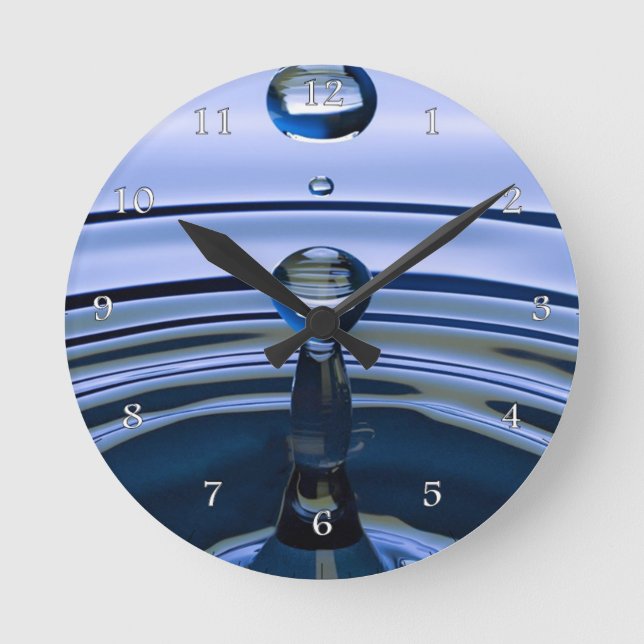 Wassermenge 4 runde wanduhr (Vorderseite)