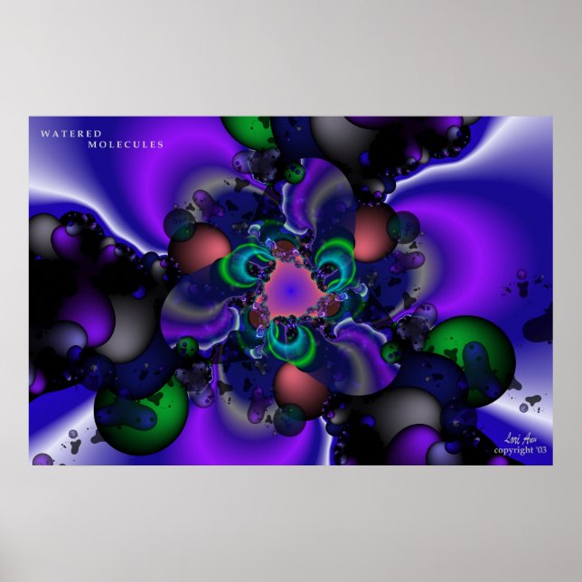 Wassermoleküle Poster (Vorne)