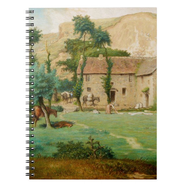 Wassermühle am Fuße des Berges Notizblock (Vorderseite)