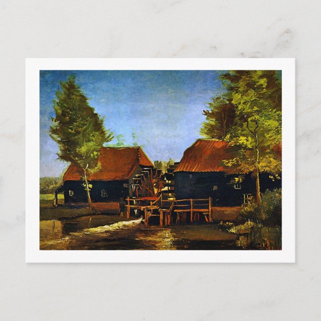 Wassermühle in Kollen (F48a) Van Gogh Fine Art Postkarte (Vorderseite)