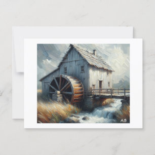 Wassermühle, postkarte