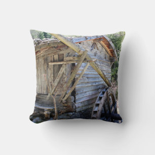 Wassermühle - rustikales Fotokissen Kissen