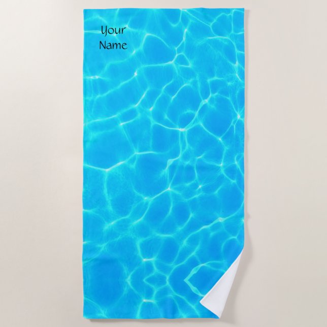 Wassermuster mit Reflektionswellen Strandtuch (Vorderseite)