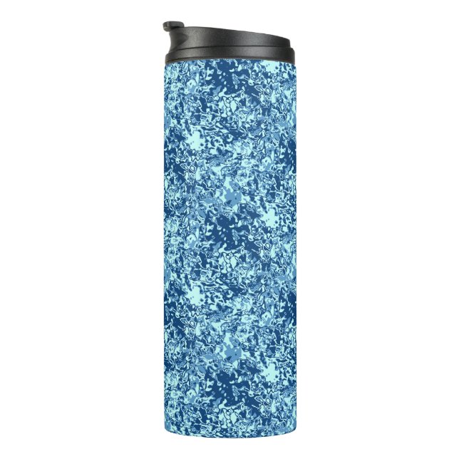 Wassermuster Nr. 1 Schwarze BG Thermosbecher (Nach rechts gedreht)