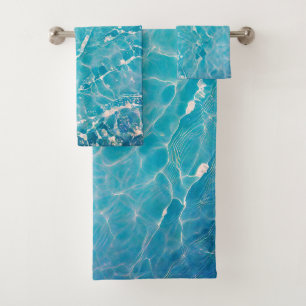 Wasseroberfläche (Stil 1) Ölmalerei Badhandtuch Set