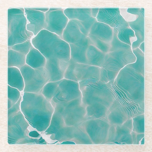 Wasseroberfläche (Stil 7) Ölgemälde Glasuntersetzer (Vorderseite)