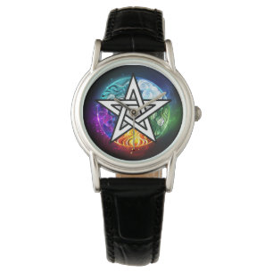 Wasserpentagramm Armbanduhr