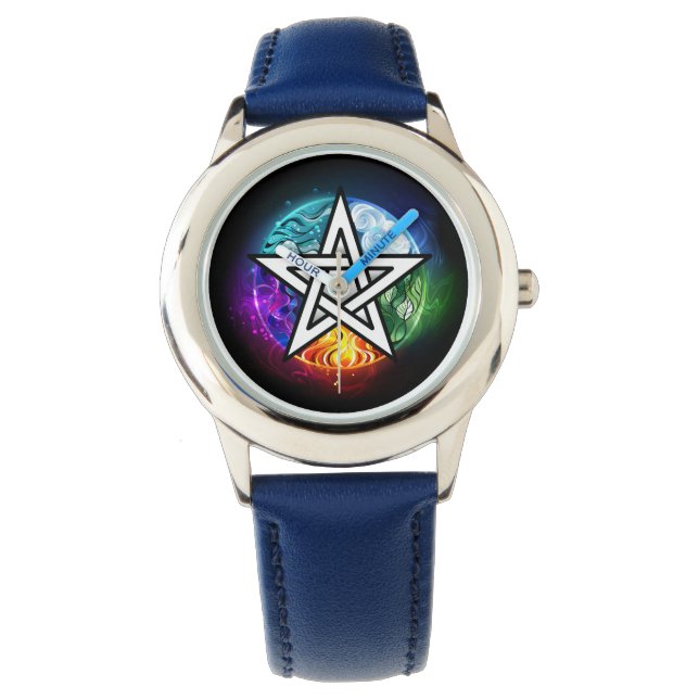 Wasserpentagramm Armbanduhr (Vorderseite)