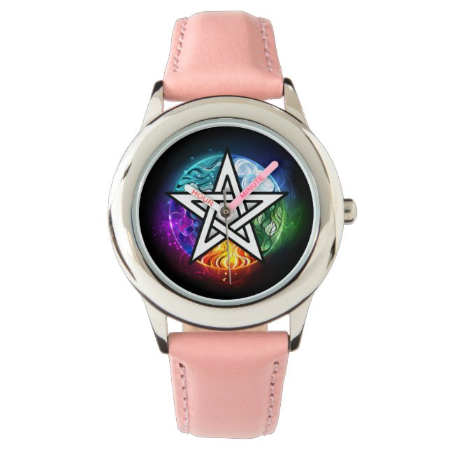 Wasserpentagramm Armbanduhr (Vorderseite)
