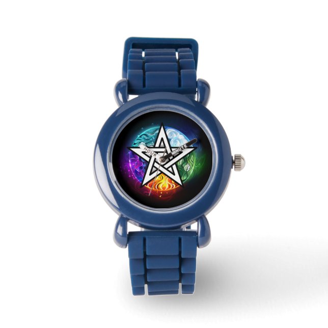 Wasserpentagramm Armbanduhr (Vorderseite)