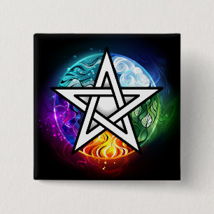 Wasserpentagramm Button