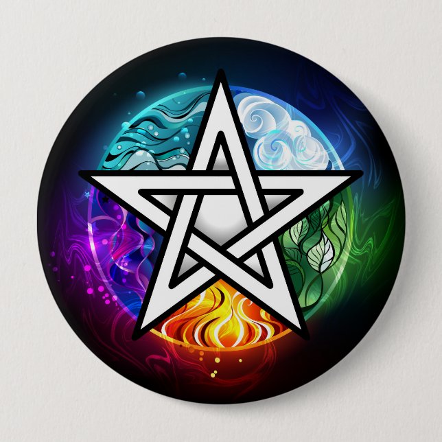 Wasserpentagramm Button (Vorderseite)