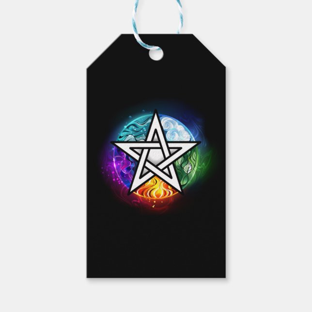 Wasserpentagramm Geschenkanhänger (Vorderseite)