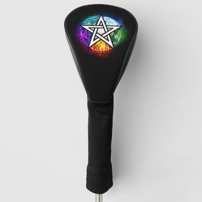 Wasserpentagramm Golf Headcover (Vorderseite)