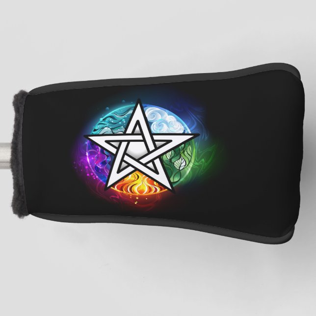Wasserpentagramm Golf Headcover (Vorderseite)