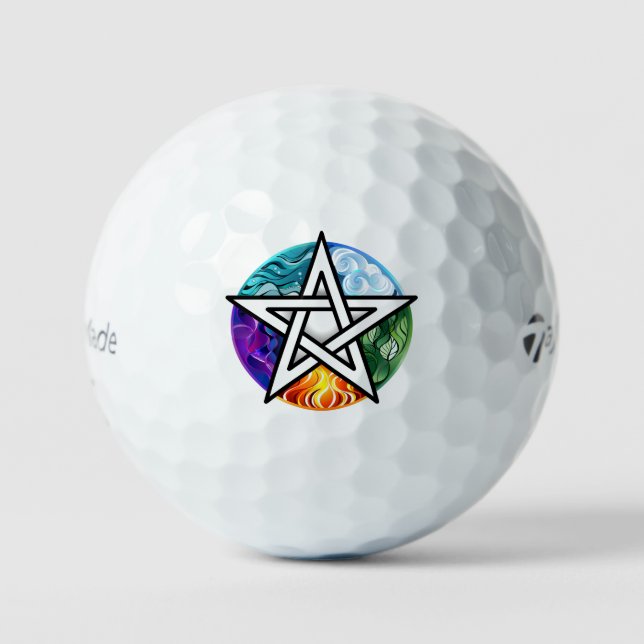 Wasserpentagramm Golfball (Vorderseite)