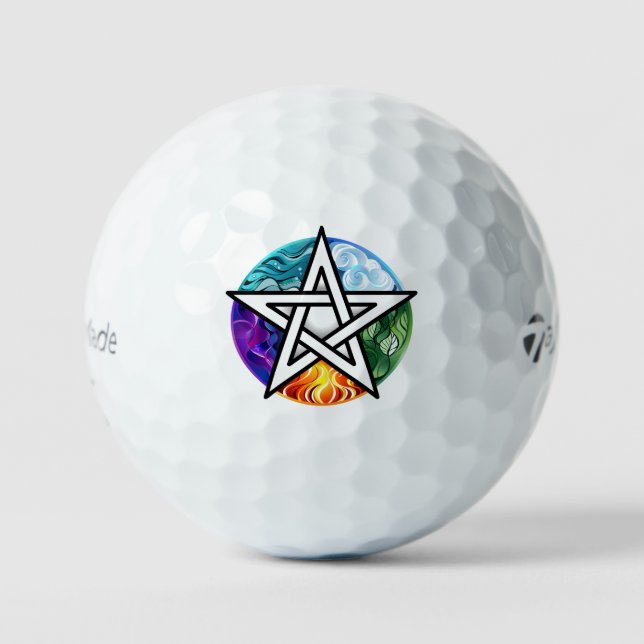 Wasserpentagramm Golfball (Vorderseite)