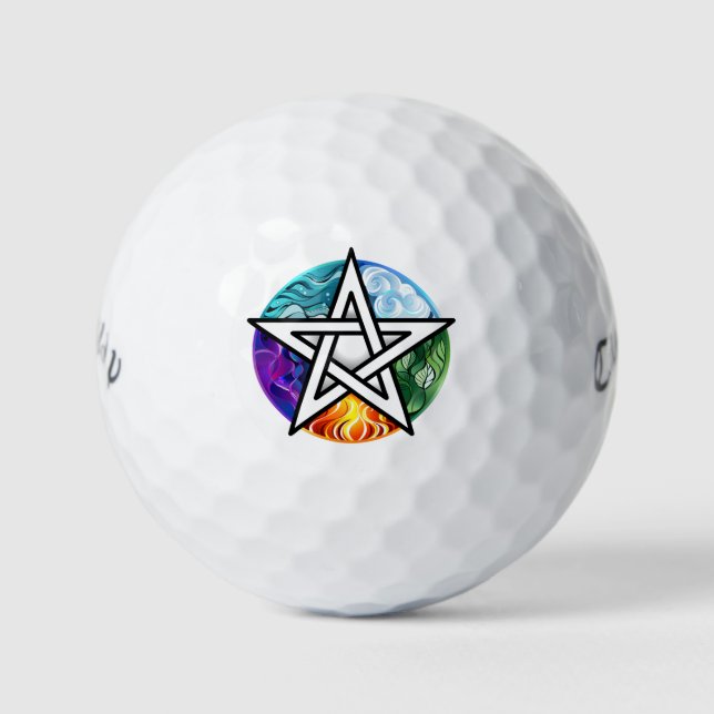 Wasserpentagramm Golfball (Vorderseite)