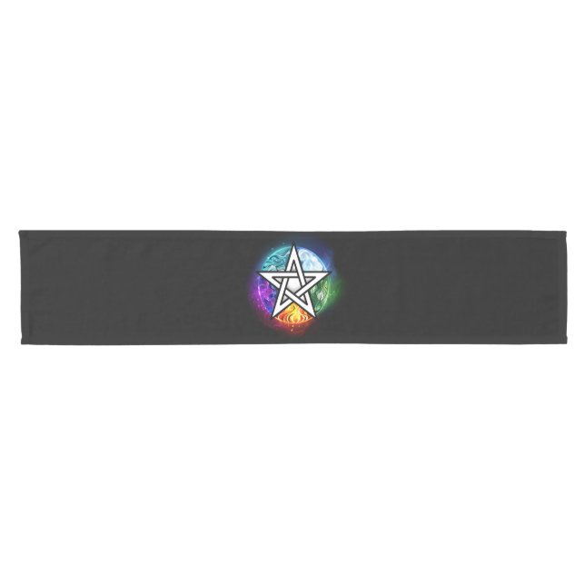 Wasserpentagramm Kurzer Tischläufer (Horizontal)