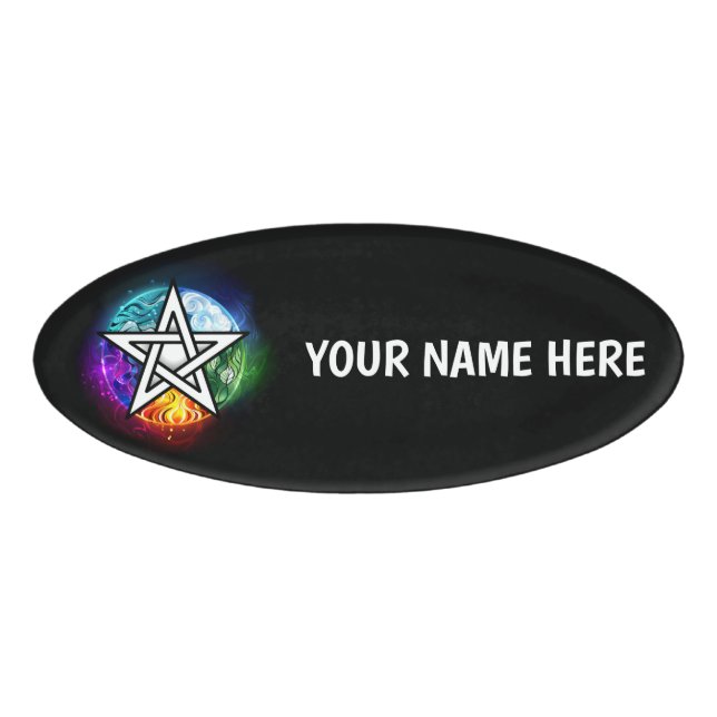 Wasserpentagramm Namenschild (Vorderseite)