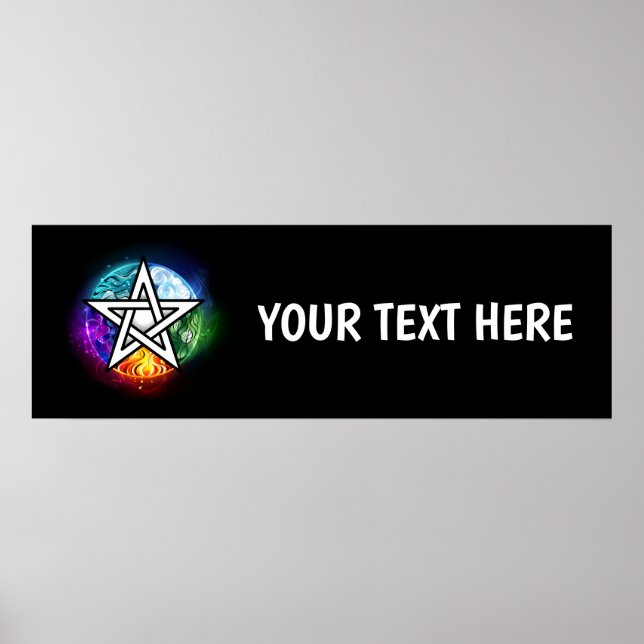 Wasserpentagramm Poster (Vorne)