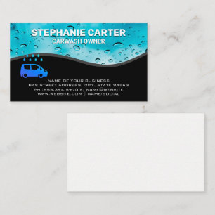 Wasserperlen für Autos Visitenkarte