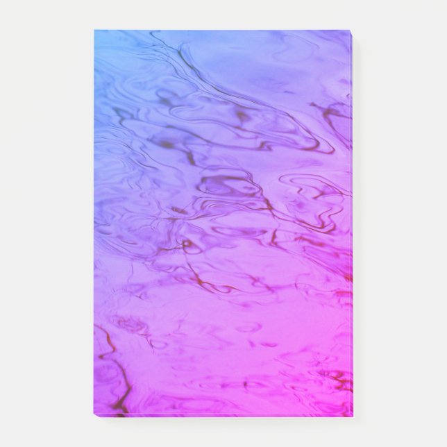 Wasserpfeifen Weich rosa Aqua Lounge Abstrakt Post-it Klebezettel (Vorderseite)