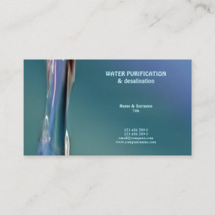 Wasserphotographie-Gewohnheitsprofil Visitenkarte