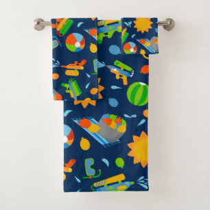 Wasserpistolen Wasserballons Sommerkinder planen K Badhandtuch Set
