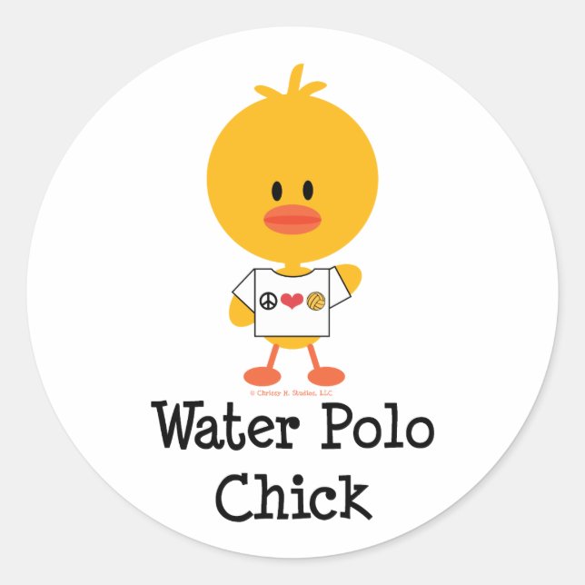 Wasserpolo-Kick-Stickers Runder Aufkleber (Vorderseite)