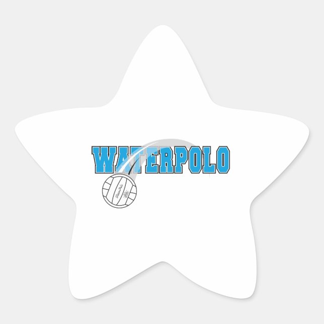 Wasserpolo Stern-Aufkleber (Vorderseite)