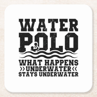 Wasserpolo-Team| Geschenke für Sporttrainer Rechteckiger Pappuntersetzer