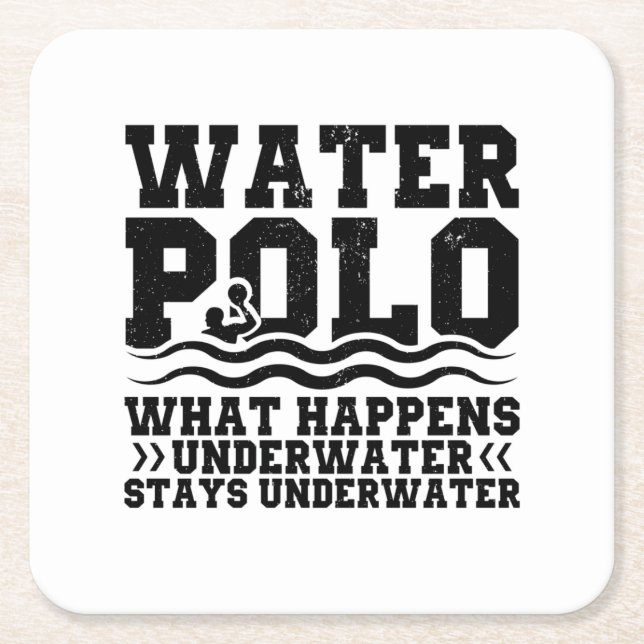 Wasserpolo-Team| Geschenke für Sporttrainer Rechteckiger Pappuntersetzer (Vorderseite)