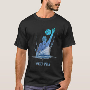 Wasserpolo Vintager Sportler mit Ball T-Shirt